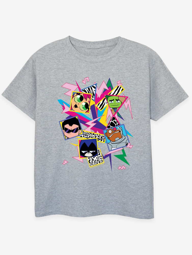 

NW2 Teen Titans Go 80s Icons Kids Серая футболка с принтом George., серый