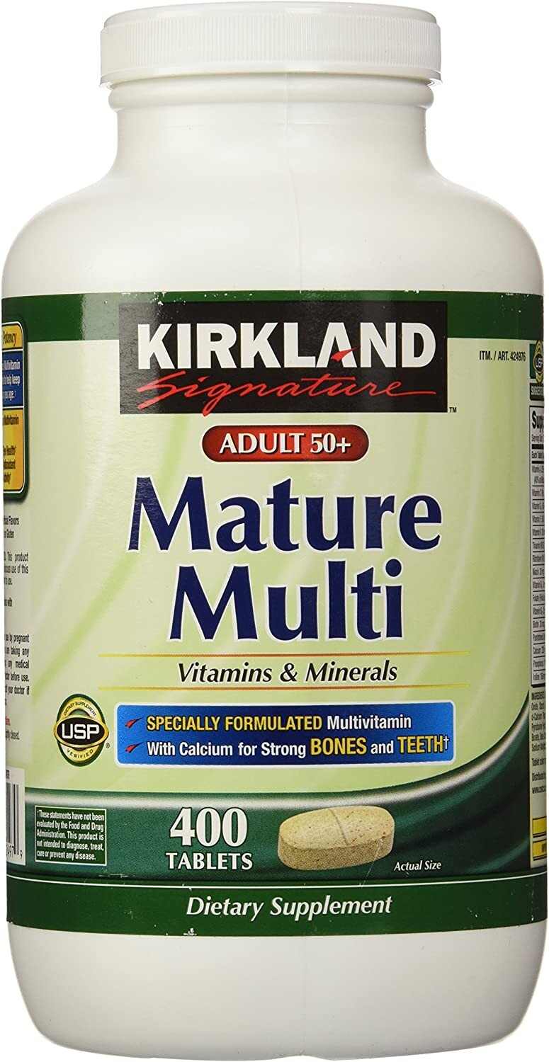

Мультивитамины и минералы Kirkland Signature для людей страше 50 лет, 400 таблеток