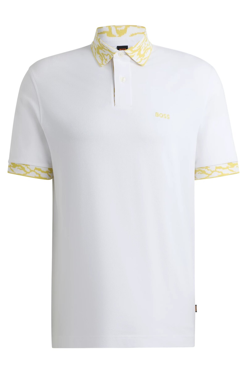 

Футболка поло Boss Cotton-piqué With Patterned Trims, белый