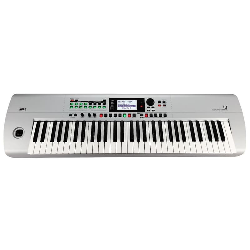 

Музыкальная рабочая станция Korg I3MS с 61 клавишей — матовое серебристое