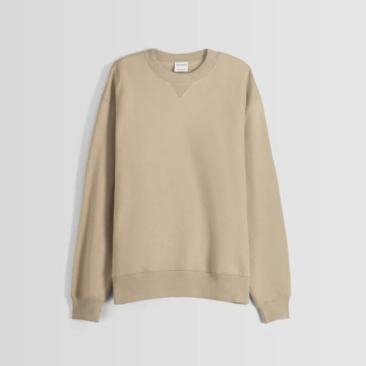 

Свитшот Bershka Crew Neck, бежевый