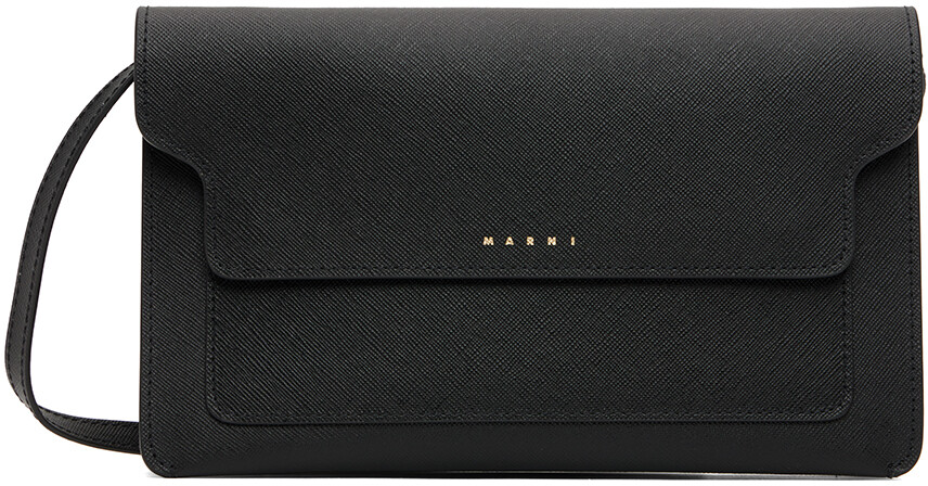 

Черный клатч Trunk Marni