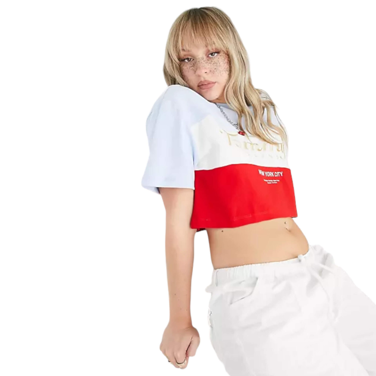 

Футболка Tommy Hilfiger Oversized Crop Logo, мультиколор