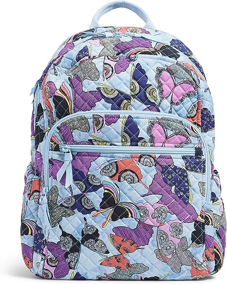 

Женский хлопковый рюкзак Vera Bradley Campus, принт бабочки