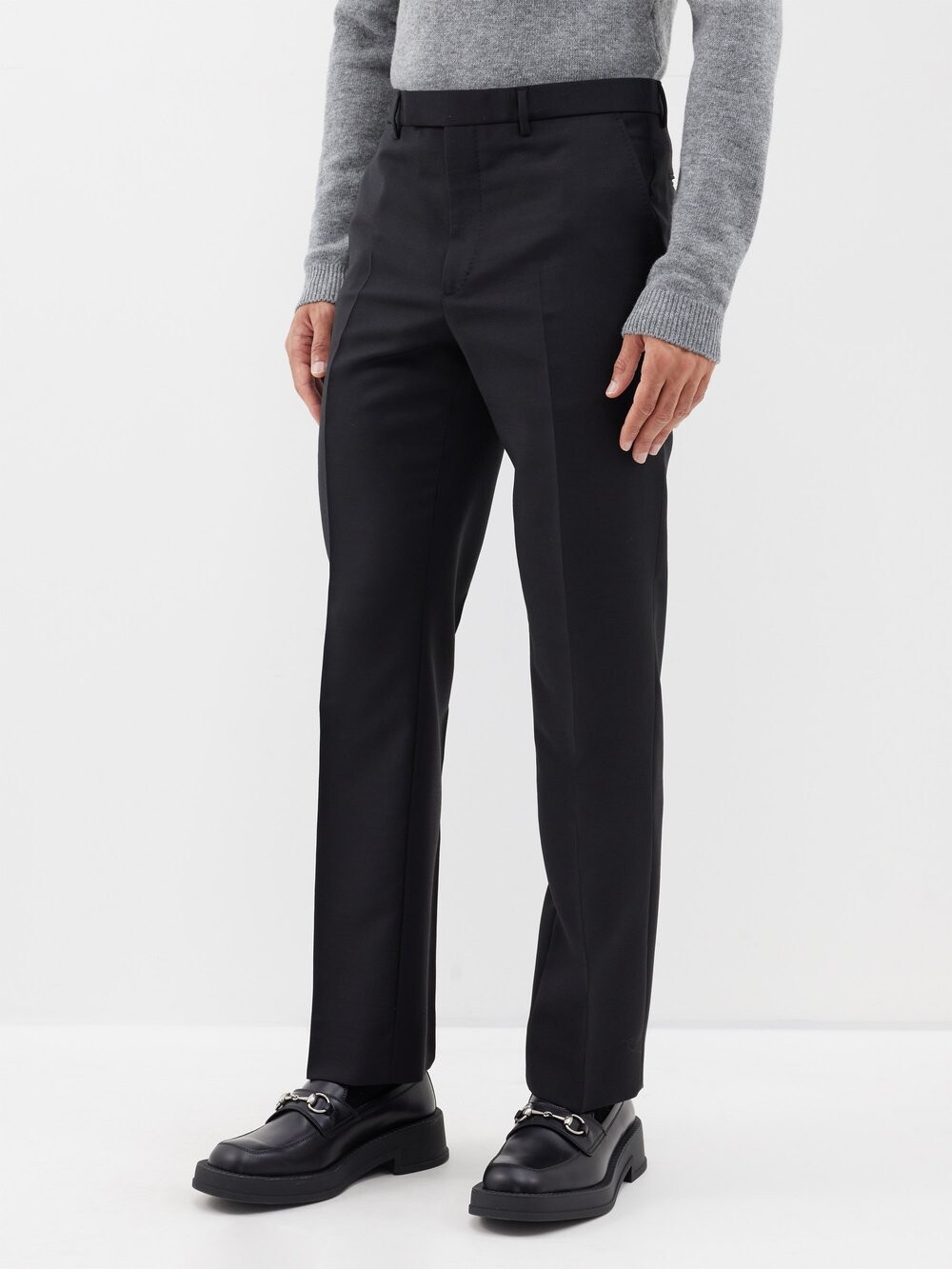 

Брюки new suit из смесовой шерсти Gucci, черный