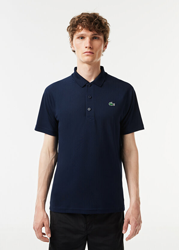 

Мужская футболка-поло стандартного кроя sport темно-синего цвета Lacoste, Синий