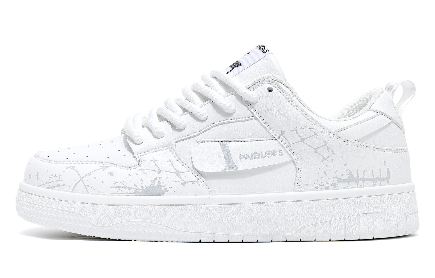

Кроссовки PAIBLOKS Skateboarding Shoes Unisex Low-top, белый