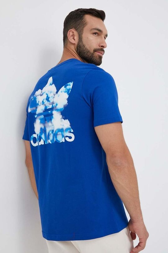 

Хлопковая футболка adidas Originals, синий