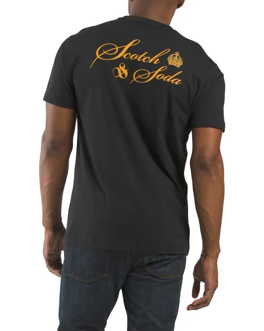 

Футболка свободного кроя с короткими рукавами и логотипом Scotch & Soda, черный