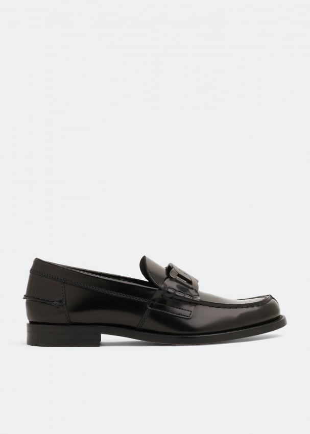 

Лоферы TOD'S Leather loafers, черный