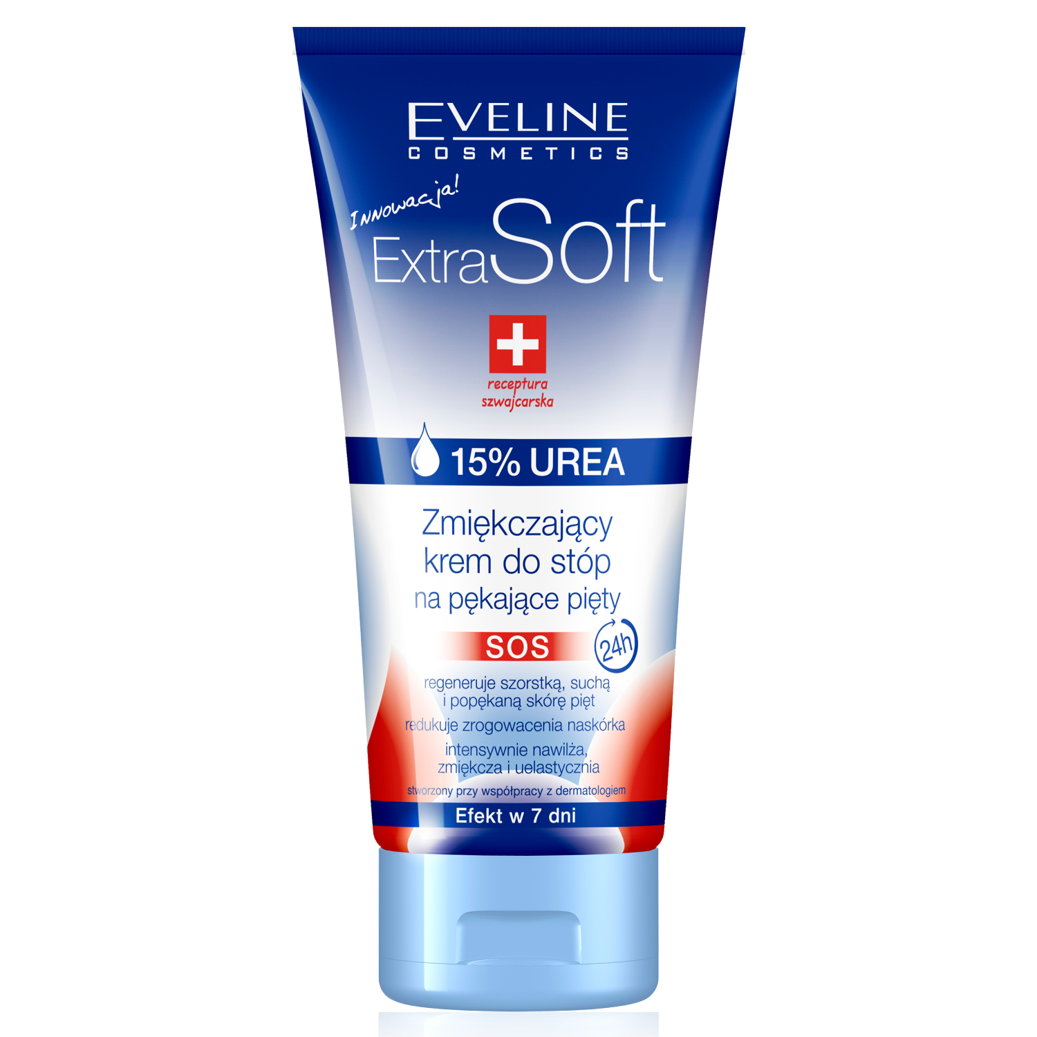 Eveline Cosmetics Extra Soft смягчающий крем от трещин на пятках с 15% мочевиной, 100 мл