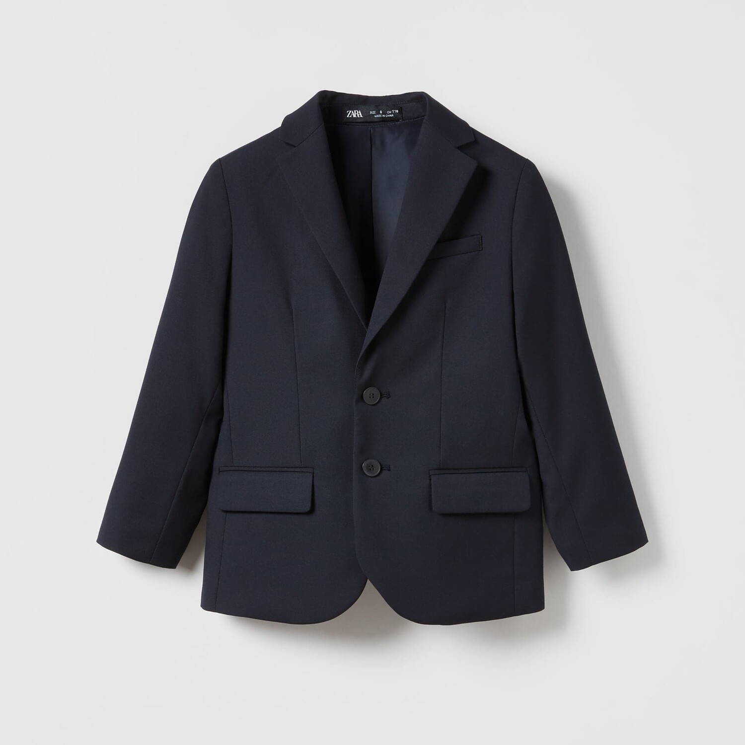 

Однотонный Костюмный Пиджак ZARA, темно-синий