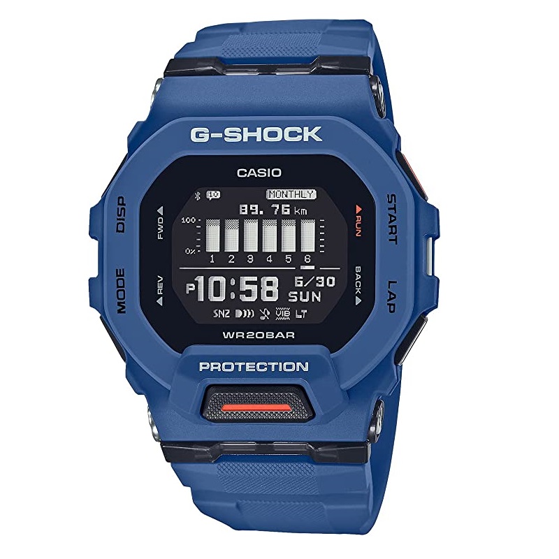 Умные часы Casio G-Shock GBD-200-2JF, синий casio беспроводной bluetooth midi аудиоадаптер casio wu bt10 casio wireless bluetooth midi audio adapter wu bt10