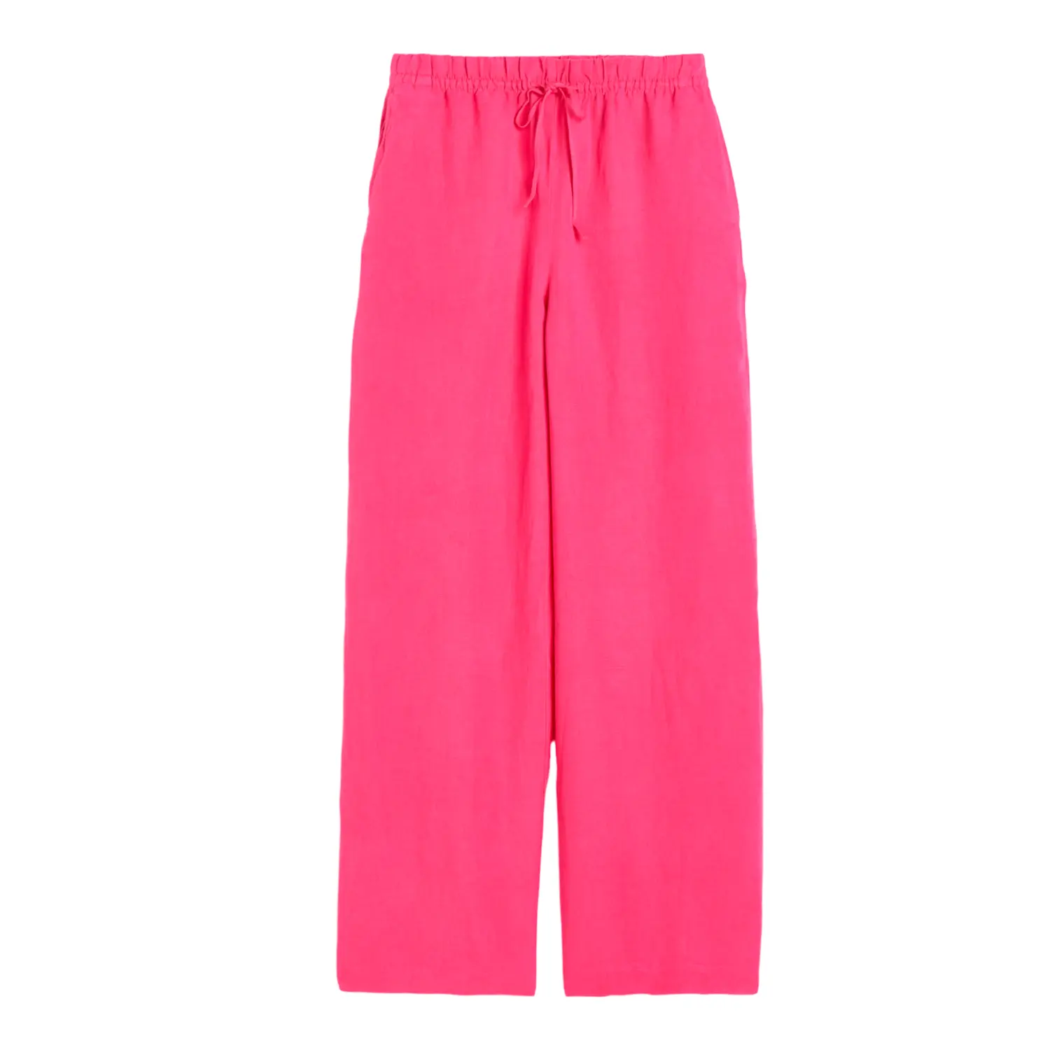 

Брюки H&M Linen-blend Pull-on, фиолетовый