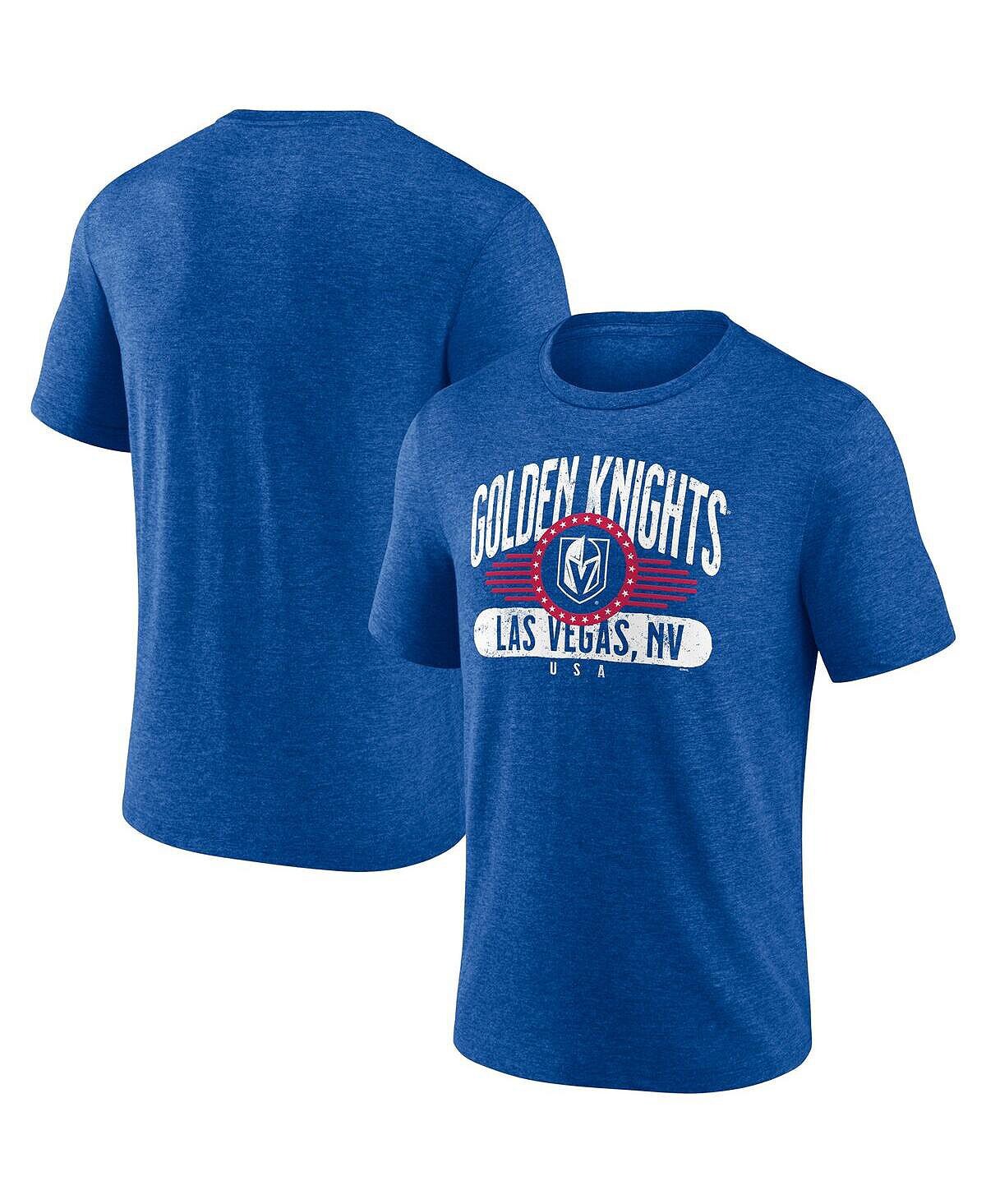 

Мужская фирменная футболка royal vegas golden knights americana stars stripes tri-blend в мелкую клетку Fanatics, мульти
