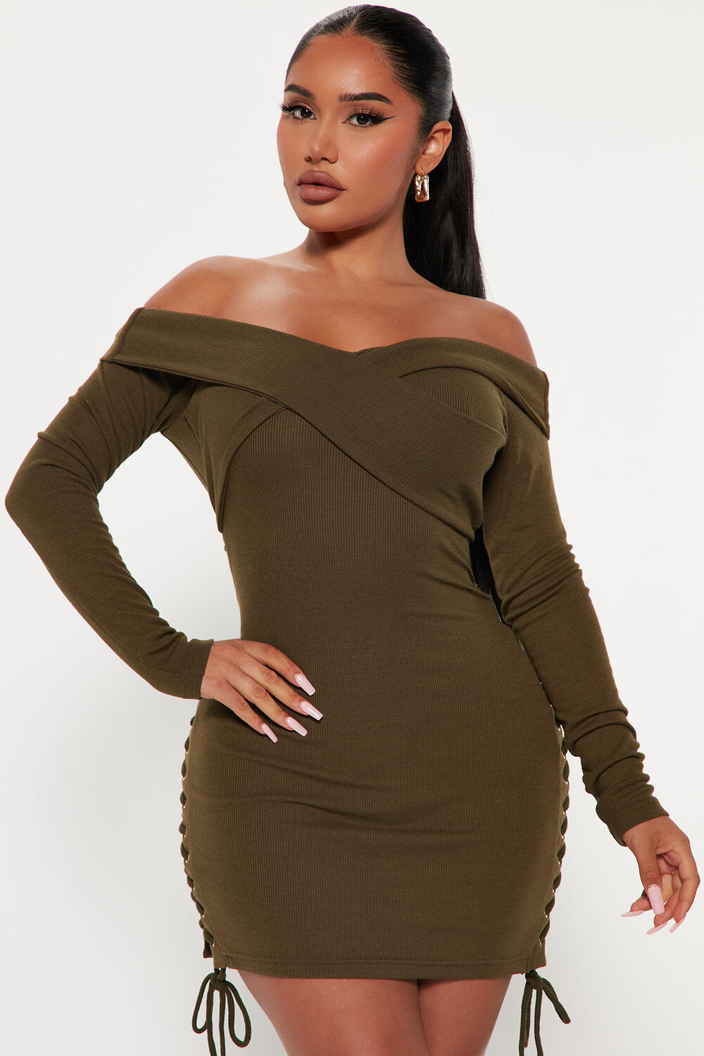 

Свитер Fashion Nova VID10401, оливковый, Зеленый