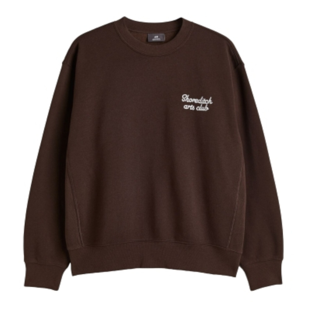

Свитшот с принтом шордич H&M Oversized Fit Print Shoreditch, коричневый