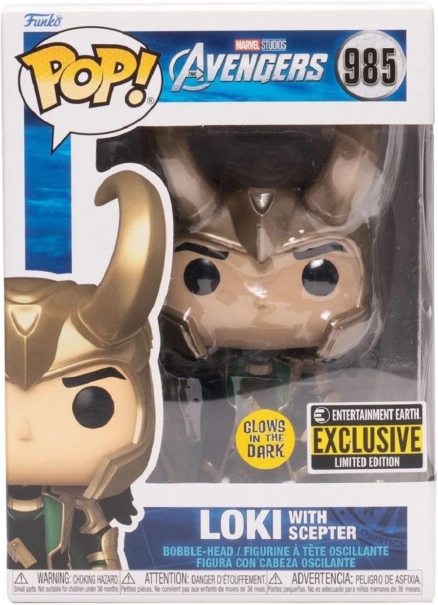 Фигурка Funko POP! Marvel: Loki with Scepter Entertainment Earth Exclusive наклейки на одежду из мультфильма marvel