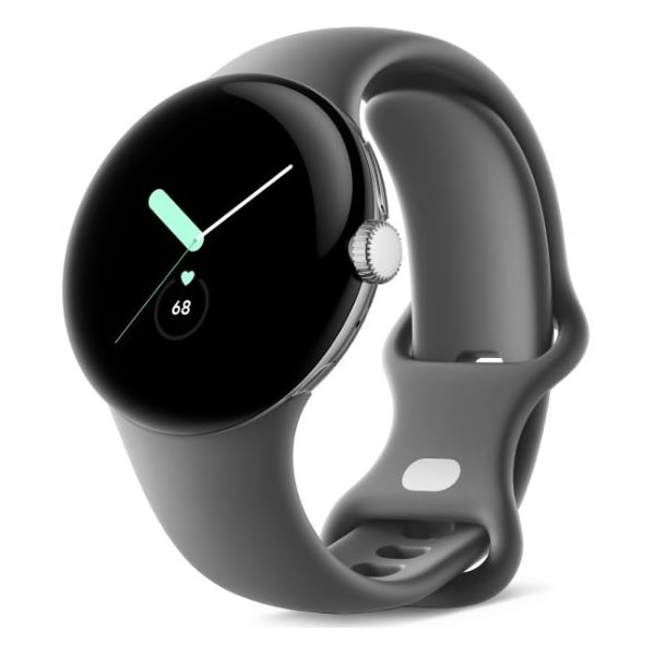 Умные часы Google Pixel Watch, (Wi-Fi), серебро/древесный уголь ремешок для часов google pixel watch силиконовый вишневый