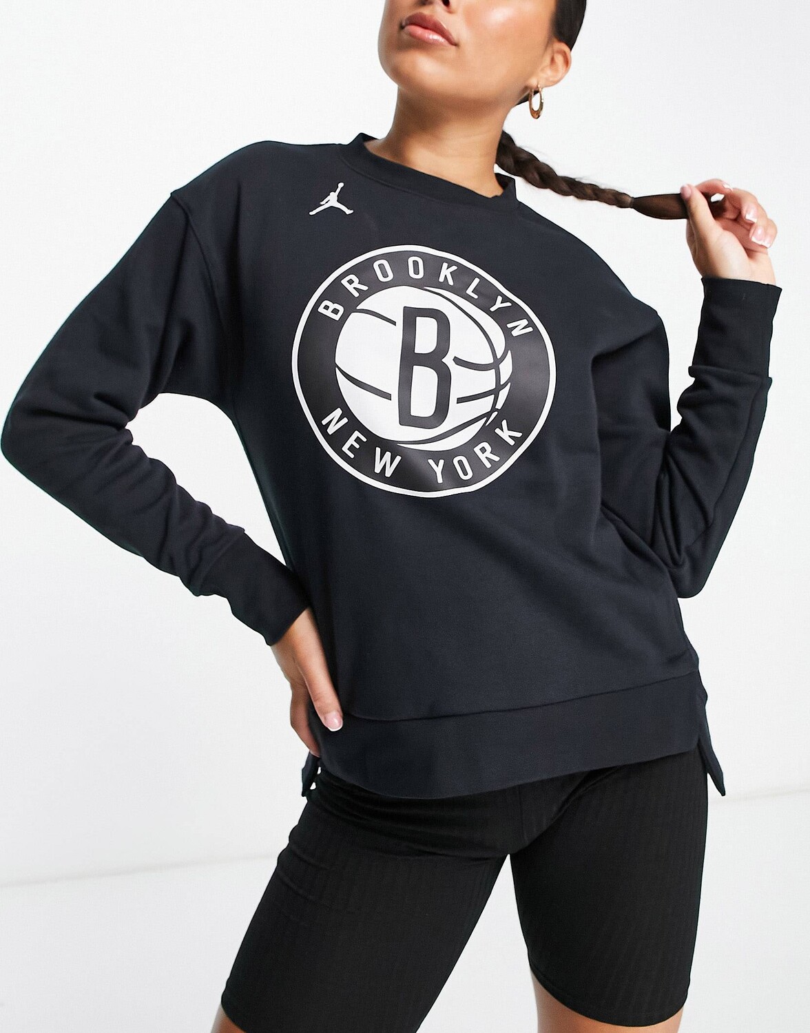 

Черная флисовая футболка Nike Basketball NBA Brooklyn Nets, Черный