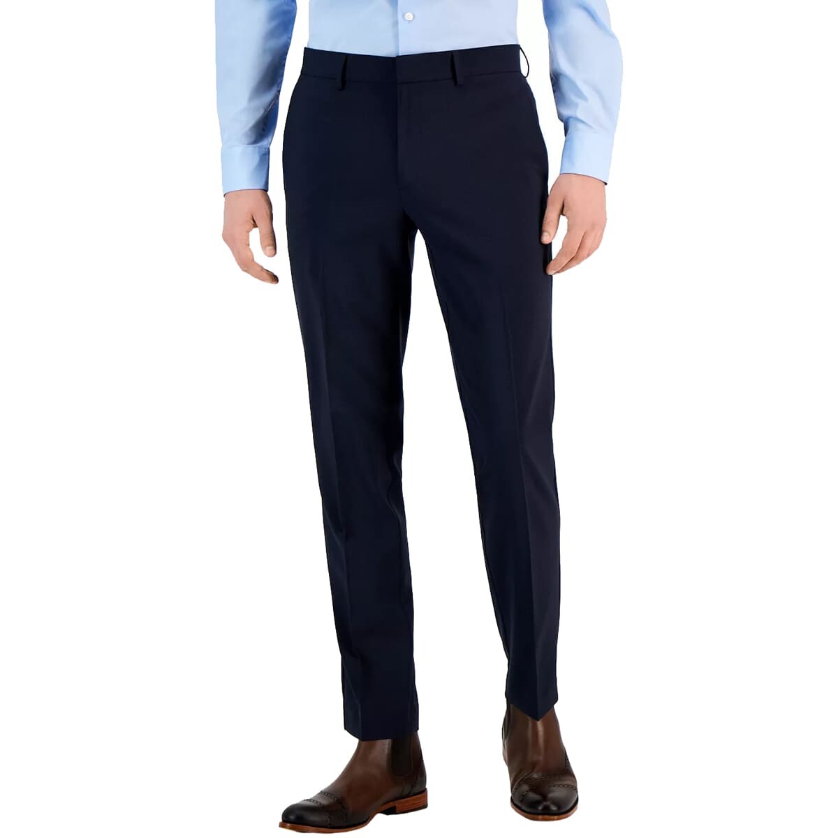 

Брюки Perry Ellis Portfolio Slim-Fit Flat Front, темно-синий
