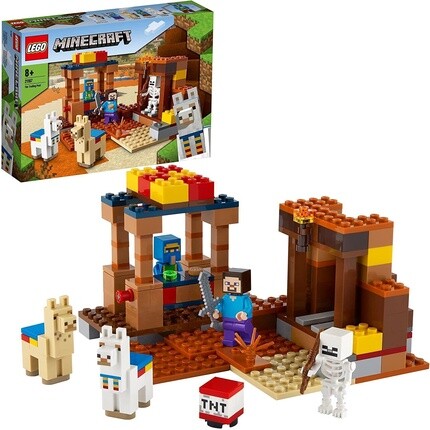 

Конструктор Lego 21167 Minecraft The Trading Place включает Стива