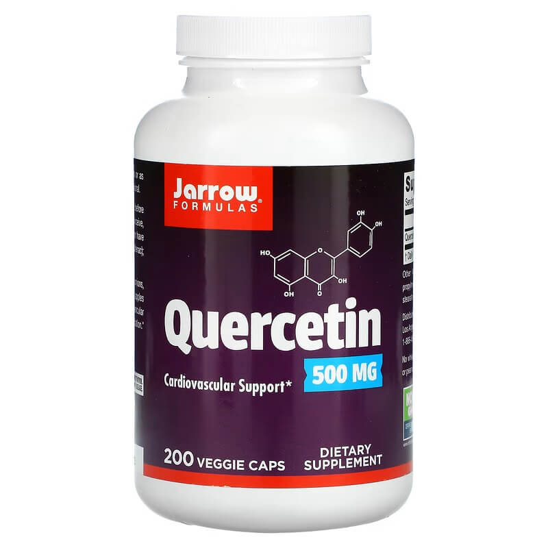 Кверцетин Jarrow Formulas 500 мг, 200 капсул jarrow formulas кверцетин 500 мг 30 вегетарианских капсул
