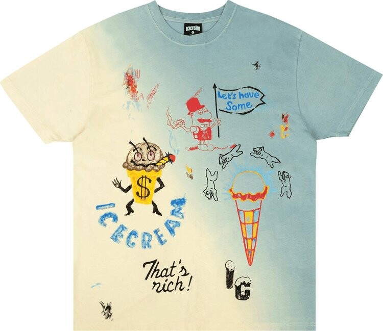 

Футболка Icecream Mount Drawmore Short-Sleeve Knit T-Shirt 'Yellow', желтый