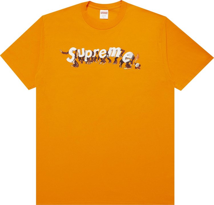 Футболка Supreme Apes Tee 'Orange', оранжевый футболка supreme bling tee burnt orange оранжевый
