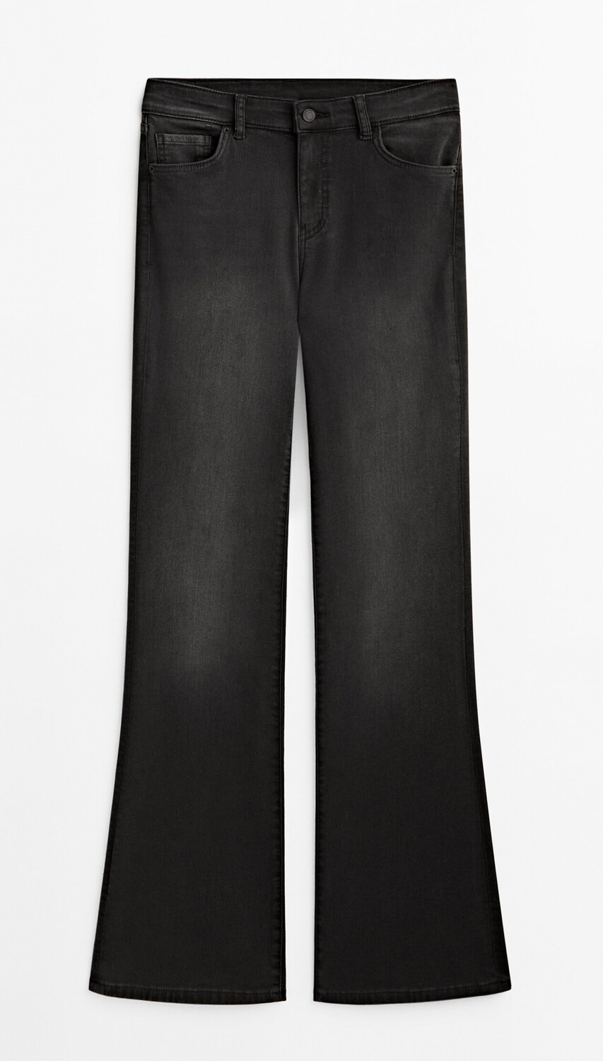 

Джинсы Massimo Dutti Skinny Flare Fit High-waist, черный