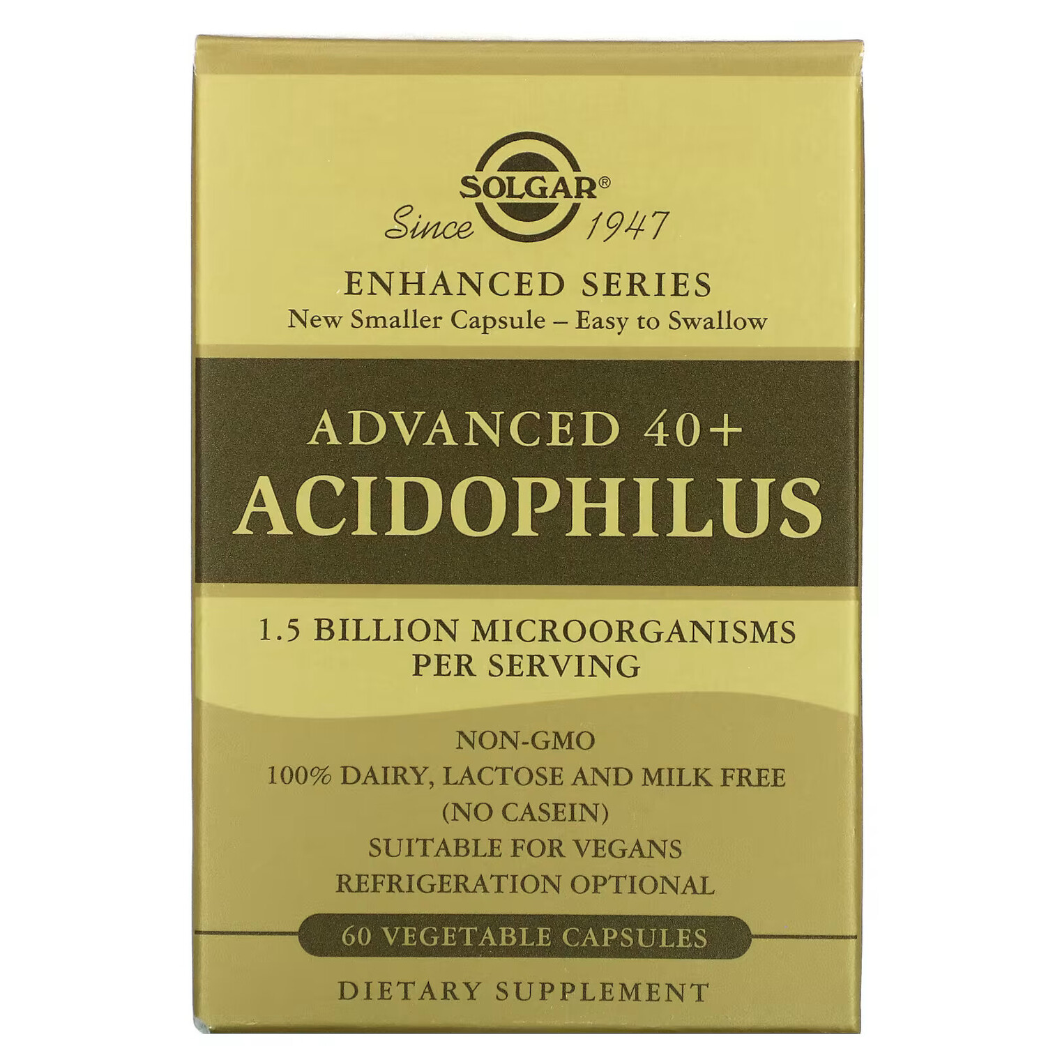 

Solgar, Advanced 40+ Acidophilus, 60 растительных капсул