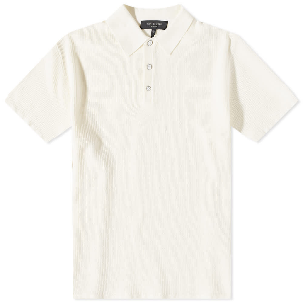 

Футболка Rag & Bone Harvey Knit Polo, Белый