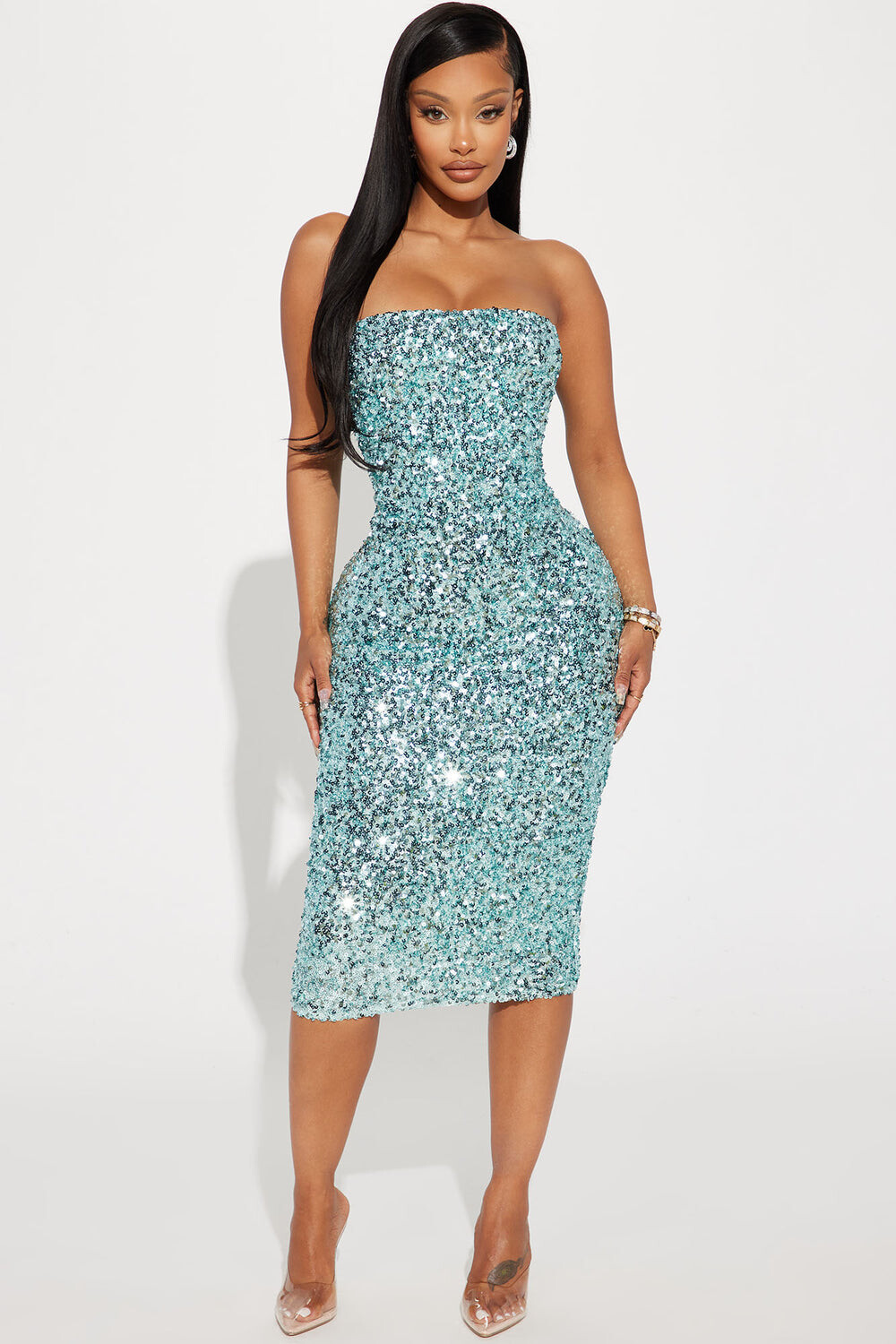 

Платье Fashion Nova 2286HDMD, аква