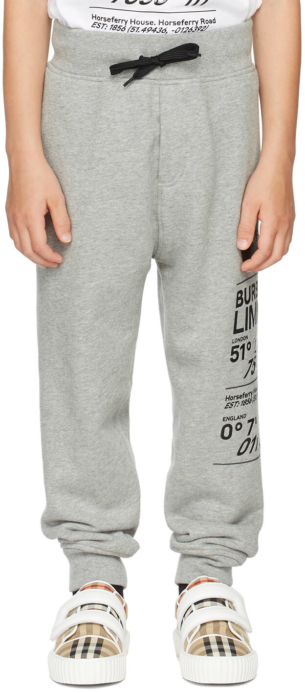

Детские серые брюки Joel Lounge Burberry, Серый