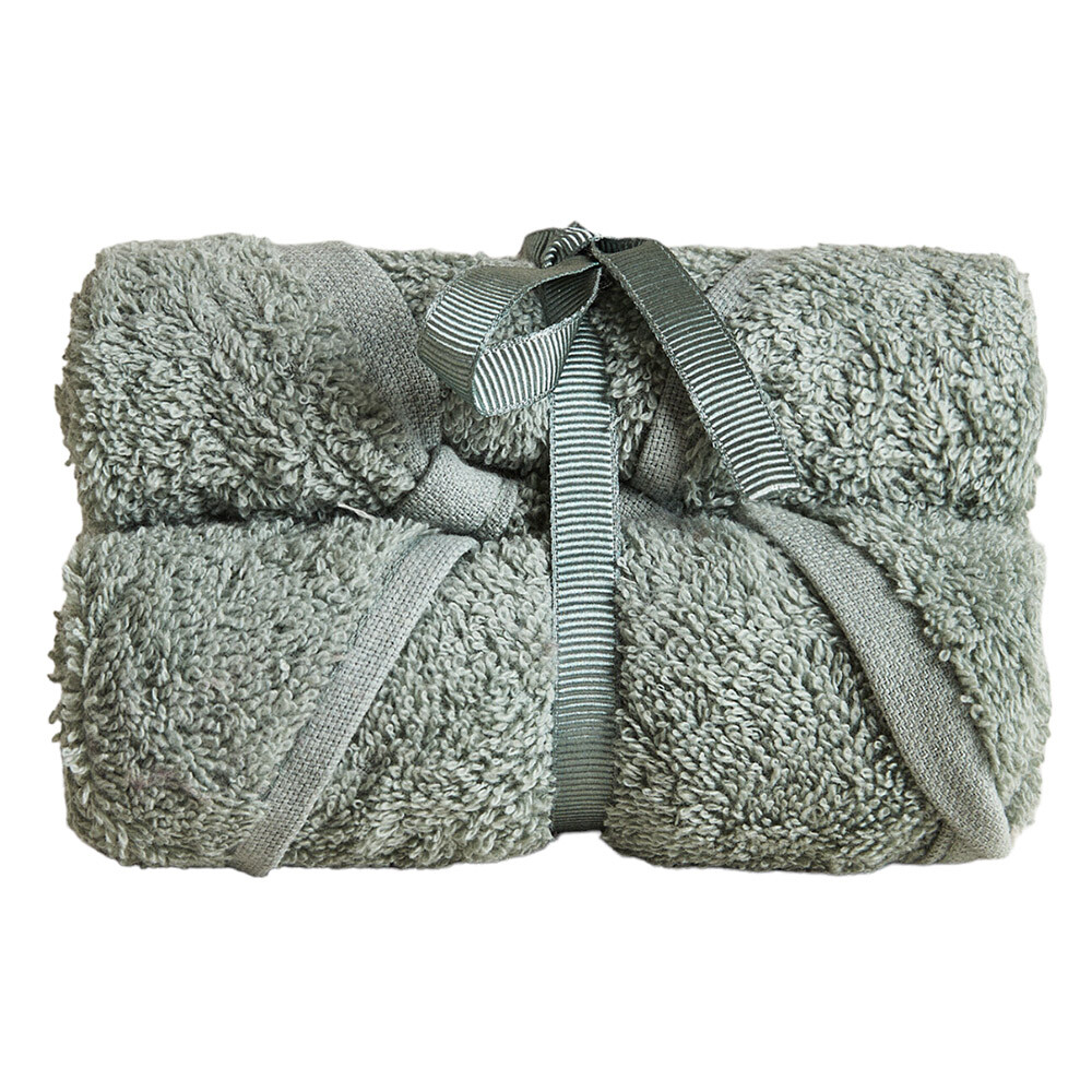 

Набор полотенец Zara Home Ecologically Grown Cotton, 3 предмета, серо-зеленый