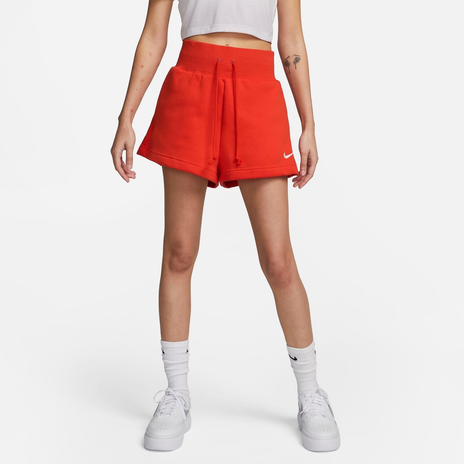

Женские флисовые шорты с высокой посадкой Nike Sportswear Phoenix, красный