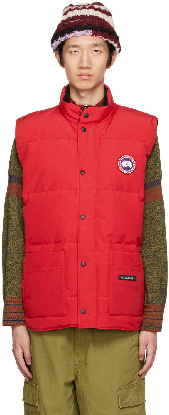 

Красный жилет с круглым вырезом для фристайла Canada Goose