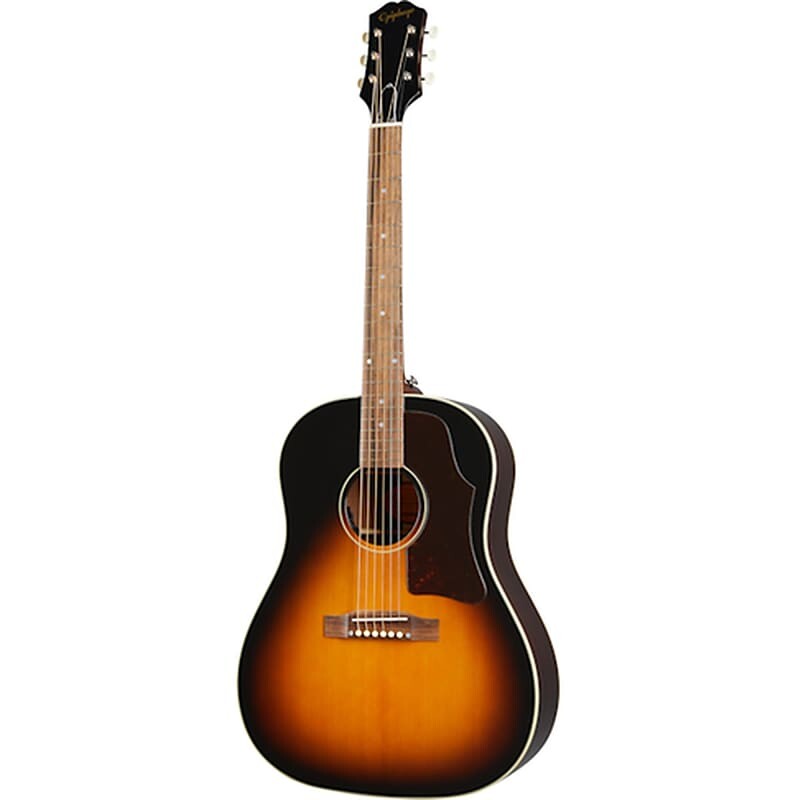 

Epiphone вдохновлен электроакустической гитарой Gibson J-45 — Aged Vintage Sunburst Gloss Epiphone Inspired By Gibson J-45 Acoustic-Electric Guitar