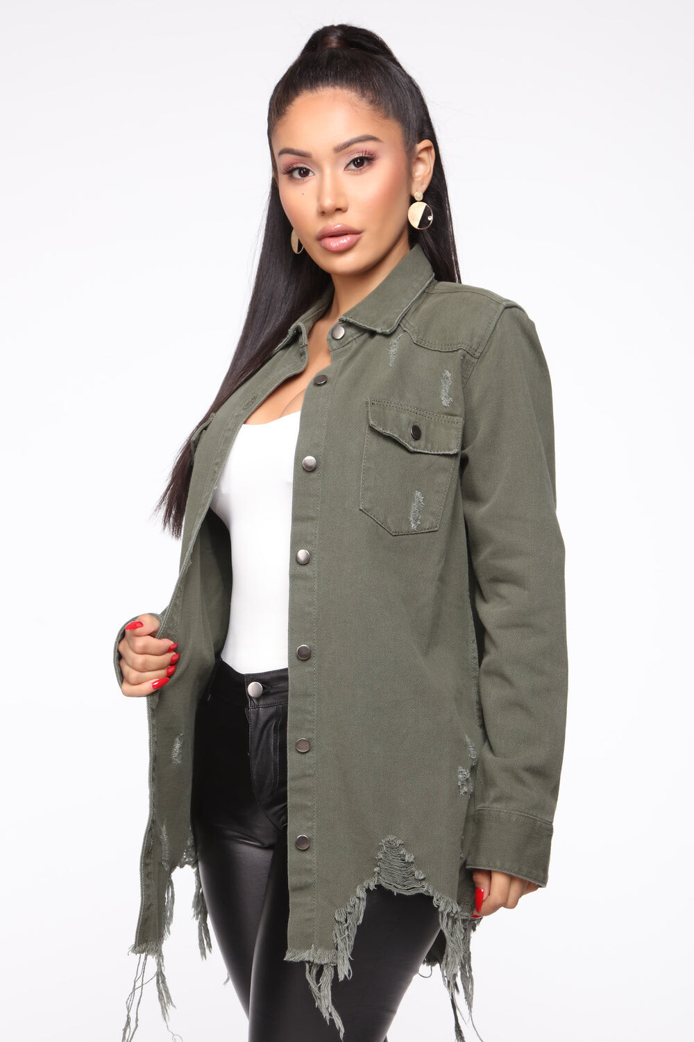 

Рубашка Fashion Nova RJK3447, оливковый