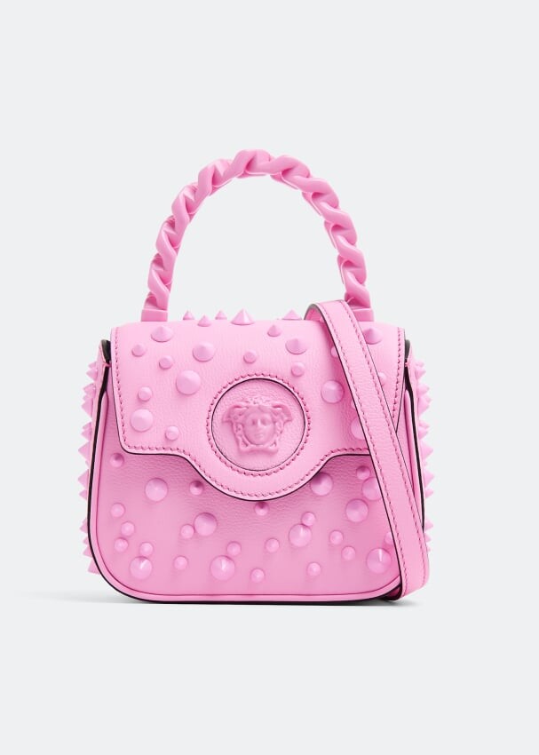

Сумка VERSACE La Medusa Spiked mini bag, розовый