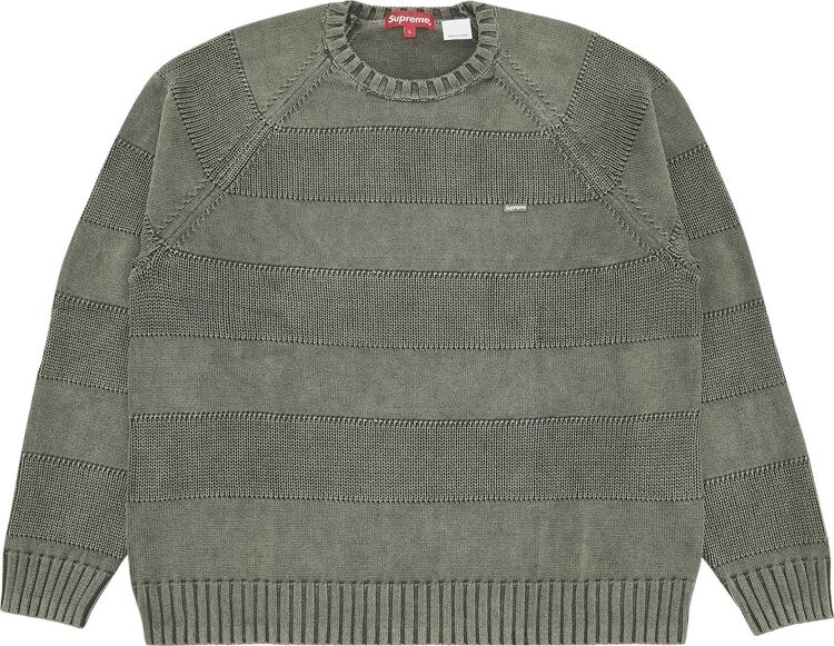 

Свитер Supreme Small Box Stripe Sweater 'Light Olive', зеленый