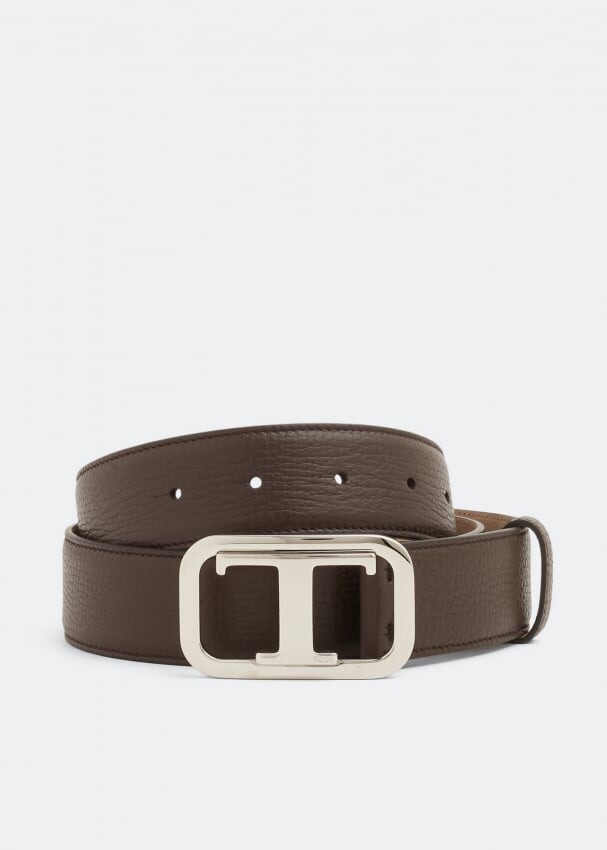 

Ремень TOD'S Monogram leather belt, коричневый