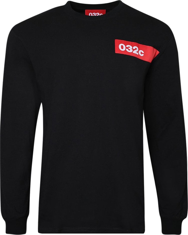 

Лонгслив 032C Taped Long-Sleeve Tee 'Black', черный