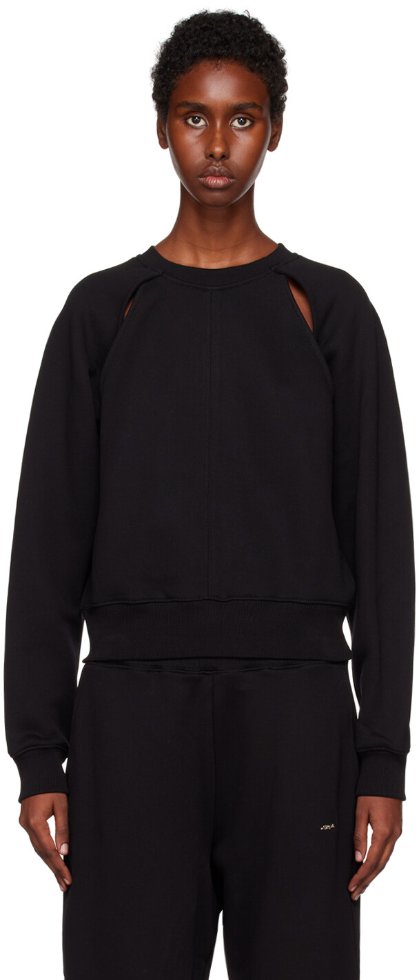 

Черный компактный свитшот с вырезами 3.1 Phillip Lim