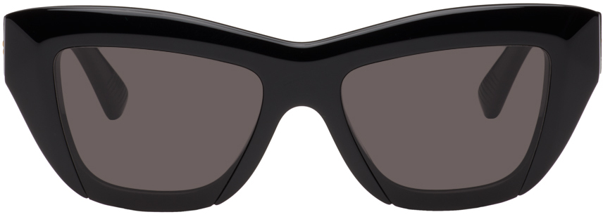 Черные солнцезащитные очки «кошачий глаз» Bottega Veneta солнцезащитные очки кошачий глаз bottega veneta розовые