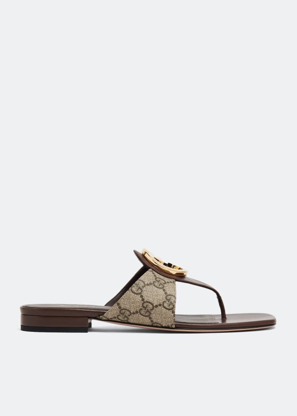 

Сандалии GUCCI Blondie thong sandals, коричневый