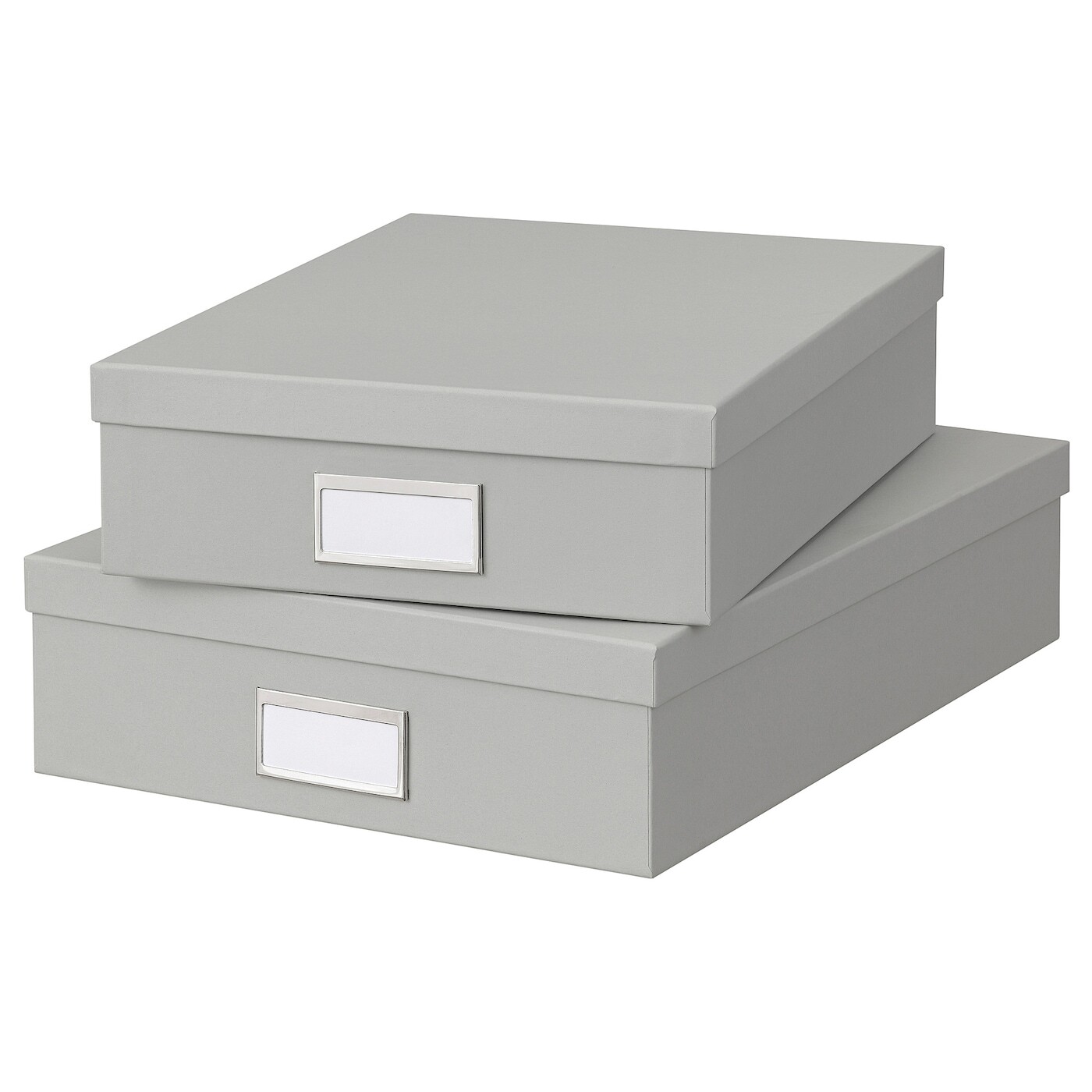 

HOVKRATS ХОВКРАТС Коробка с крышкой, 2 шт, светло-серый IKEA