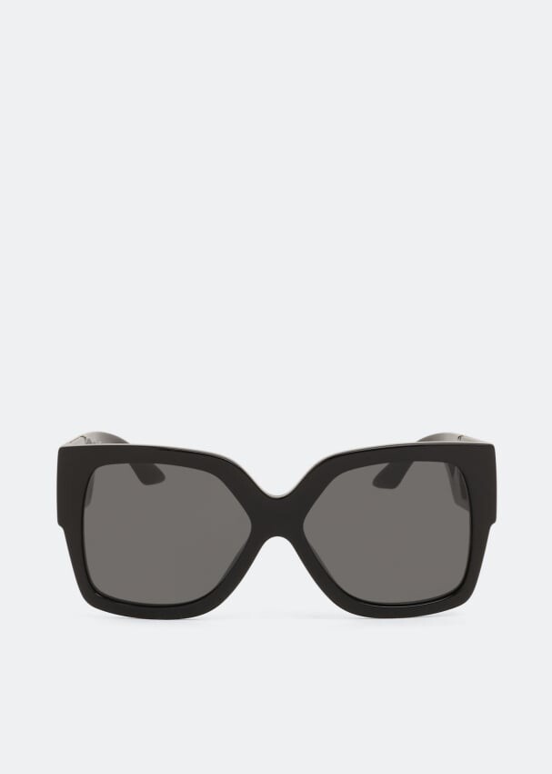 

Солнечные очки VERSACE Greca rectangular sunglasses, черный