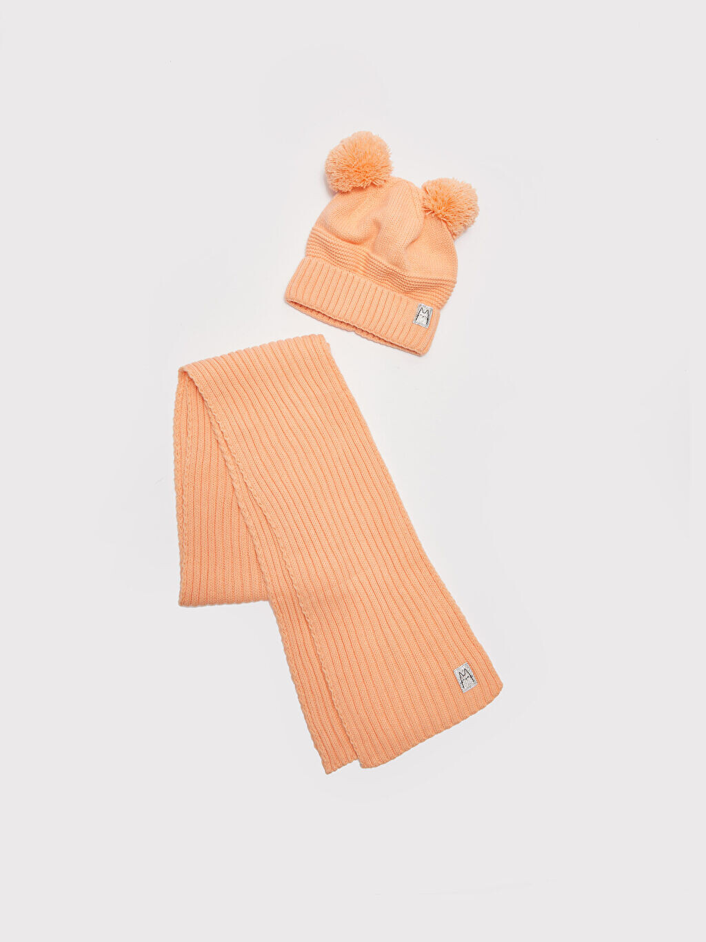 

Вязаная шапка и шарф с помпоном для девочки LCW Accessories
