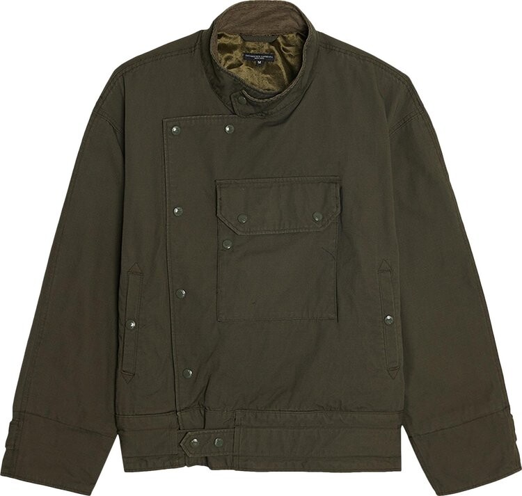 

Куртка Engineered Garments Heavyweight Cotton Ripstop Moto Jacket 'Olive', зеленый